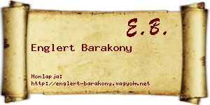 Englert Barakony névjegykártya
